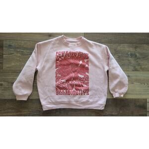 Buckle Billabong Sweatshirt Girls M Love Is All Pink Pullover Hippie Crewneck